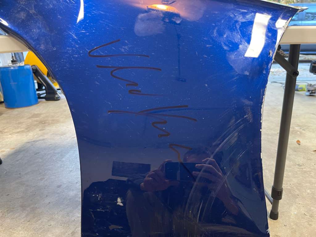 Drivers Side Fender Signed