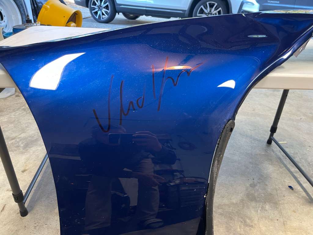 Passenger Side Fender Signed