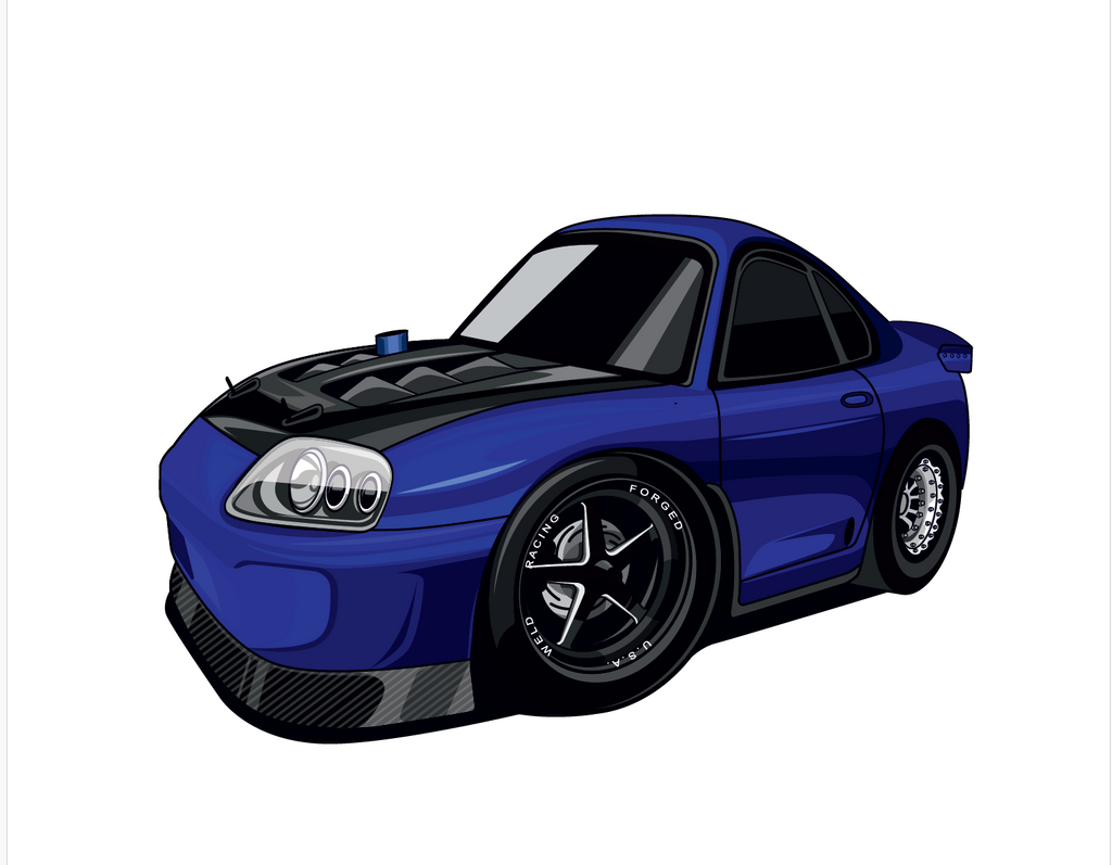 Blue Supra Sticker